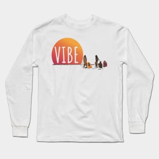 Vibe! Surfers on the Beach Long Sleeve T-Shirt